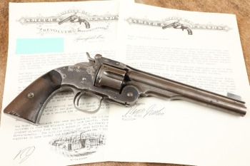 US Army Smith & Wesson No. 3 2nd Model .45 Schofield Single Action Revolver & Letter, 1876