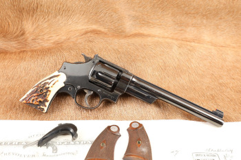 Custom Order Smith & Wesson Registered Magnum 8&rdquo; Revolver, King Sight, Letter, 1936 C&R