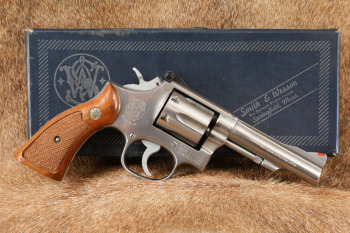 Boxed Smith & Wesson S&W Model 67-1 Combat Masterpiece Stainless 4" .38 Special Revolver, 1977