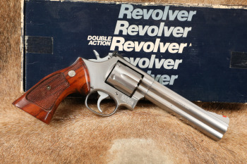Smith & Wesson S&W Model 686 M .357 Magnum Stainless 6" Revolver & Box, 1983-1985