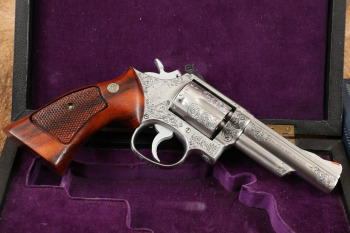 Jim Riggs Engraved Smith & Wesson Model 66 No-Dash .357 Combat Magnum Stainless 4" Revolver, 1976