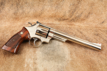 Smith & Wesson S&W Model 57 No-Dash .41 Magnum Target Nickel 8 3/8" Revolver, 1980-1982