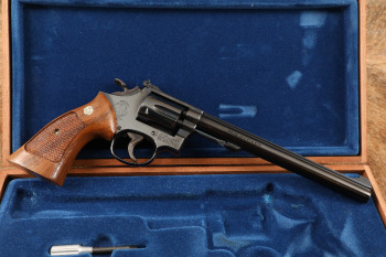 Cased Smith & Wesson S&W Model 17-3 K-22 Masterpiece 8 3/8" .22 LR Double Action Revolver, 1977