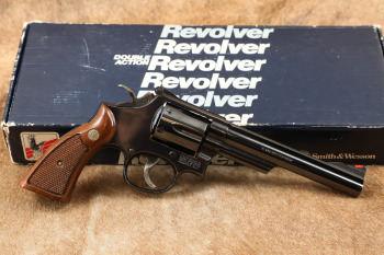 Boxed Smith & Wesson S&W Model 19-6 The .357 Combat Magnum 6" Blue Double Action Revolver, 1992