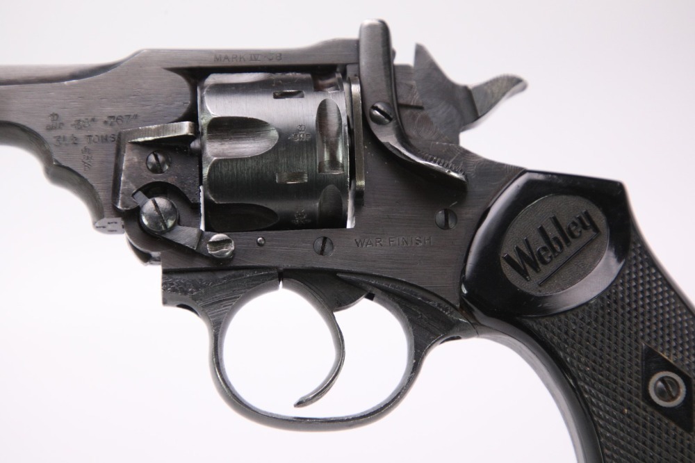 WWII Webley Mark IV .38 S&W 1942-1943 War Finish Double Action Revolver