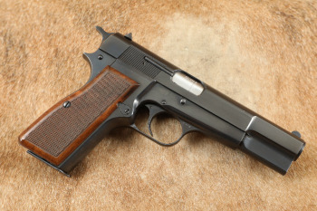 Fabrique Nationale FN Belgian Browning Hi Power 4 5/8" Blue 9mm Semi-Auto Pistol, MFD 1977