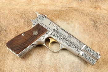 Factory Engraved Louis XVI FN Belgian Browning Hi Power 9mm Semi-Automatic Pistol, MFD 1981