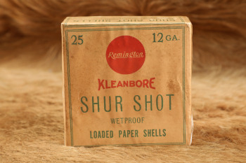 Vintage Remington Kleanbore 12 Gauge 2'' Shur Shot Paper Hulls 25 Count Collector Wrapped