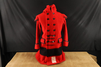 Vintage 1960s Hudson's Bay Canada Custom 4 Point Red Wool Trapper Blanket Coat