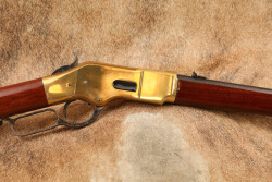 Uberti Yellowboy Winchester 1866 19" .45 LC Saddle Ring Carbine Lever Action Rifle, MFD 2001 - 4