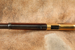 Uberti Yellowboy Winchester 1866 19" .45 LC Saddle Ring Carbine Lever Action Rifle, MFD 2001 - 13