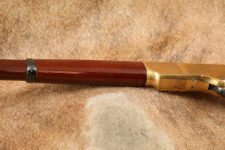 Uberti Yellowboy Winchester 1866 19" .45 LC Saddle Ring Carbine Lever Action Rifle, MFD 2001 - 17