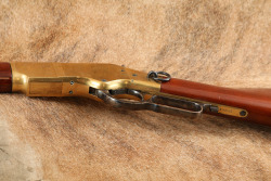 Uberti Yellowboy Winchester 1866 19" .45 LC Saddle Ring Carbine Lever Action Rifle, MFD 2001 - 18