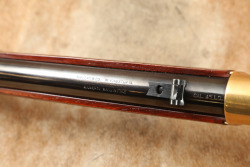 Uberti Yellowboy Winchester 1866 19" .45 LC Saddle Ring Carbine Lever Action Rifle, MFD 2001 - 22