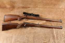 Anschutz 1433 .22 Hornet & 1418 .22 LR 19 3/4" Bolt Action Rifle Lot & Scopes, MFD 1978-1979 - 2