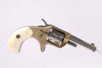 Engraved Colt New Line .22 Short Rimfire Pocket Single Action Revolver