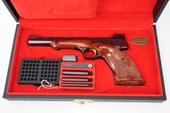 Belgian 1967 FN Browning Medalist .22 LR Target Pistol, Weights & Case