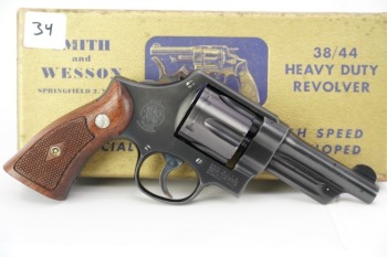 Sharp 1952 Smith & Wesson 38/44 Heavy Duty .38 Special 4" Revolver & Box