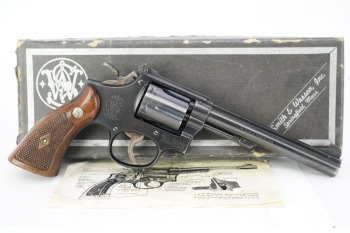 1949 Smith & Wesson K-38 Masterpiece, Pre-Model 14 .38 Special 6" Revolver & Box