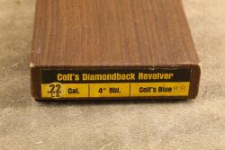 Boxed Colt Diamondback Blue 4" .22 LR Long Rifle SA/DA Double Action Revolver, 1968 C&R - 26