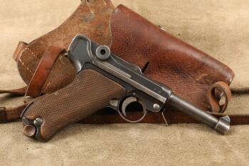 Matching G-code Pre-WWII German S/42 Mauser Luger 9mm Semi-Automatic Pistol, 1935 C&R