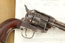 1st Generation Colt Single Action Army SAA Nickel 7 1/2" .45 Revolver and Letter, 1881 Antique - 4