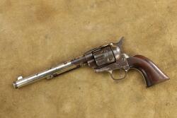 1st Generation Colt Single Action Army SAA Nickel 7 1/2" .45 Revolver and Letter, 1881 Antique - 23