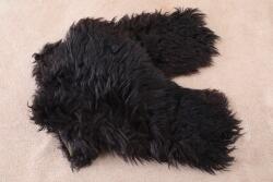 Antique Early 1900s Black Bison / Buffalo Fur Frontiersman's Trapper's Gloves - 6
