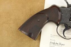 Custom Engraved Colt Officers Model Match 6" .22 LR Double Action Target Revolver, 1960 C&R - 3