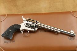 Cased Colt Peacemaker Centennial Nickel Frontier Six Shooter SAA .44-40 Revolver, 1973 C&R