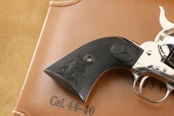 Cased Colt Peacemaker Centennial Nickel Frontier Six Shooter SAA .44-40 Revolver, 1973 C&R - 2