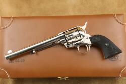 Cased Colt Peacemaker Centennial Nickel Frontier Six Shooter SAA .44-40 Revolver, 1973 C&R - 5
