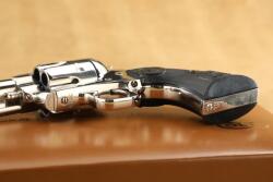 Cased Colt Peacemaker Centennial Nickel Frontier Six Shooter SAA .44-40 Revolver, 1973 C&R - 13