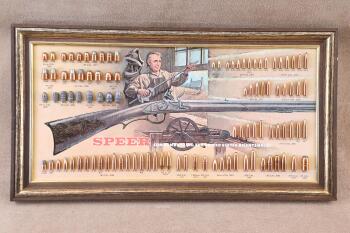 Vintage 1976 Speer Pennsylvania-Kentucky Rifle Bicentennial 21.5" x 11.5" Cartridge Display Board