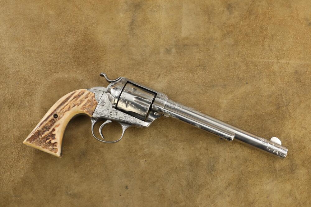 Custom Engraved Colt 1st Gen Bisley Model Single Action Army SAA 7
