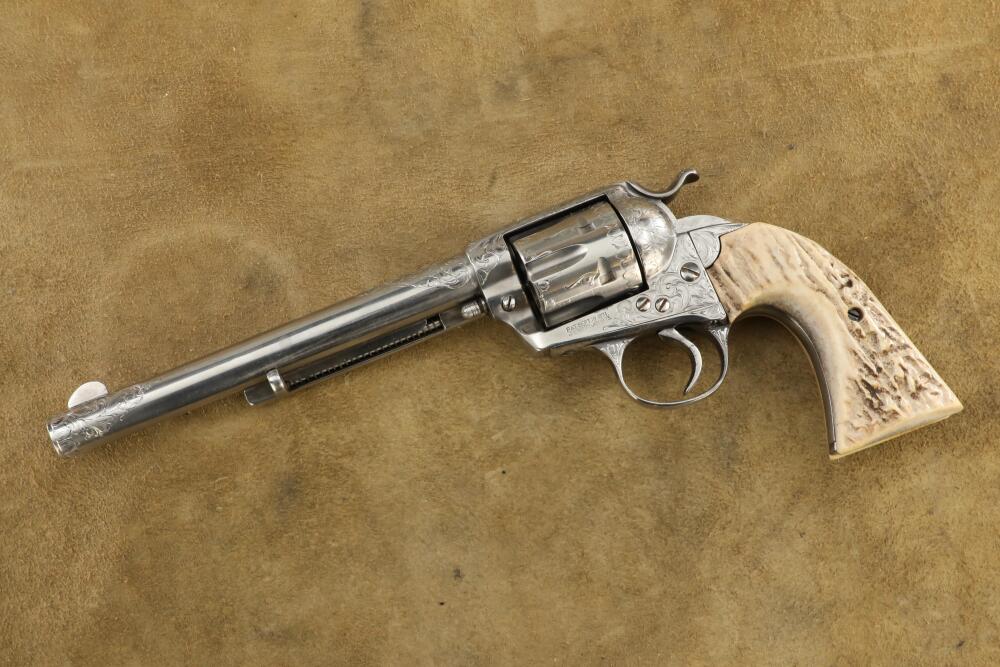 Custom Engraved Colt 1st Gen Bisley Model Single Action Army SAA 7
