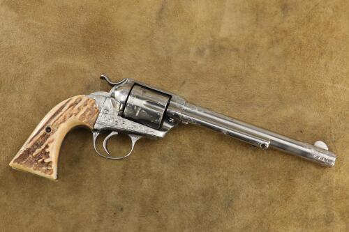 Custom Engraved Colt 1st Gen Bisley Model Single Action Army SAA 7