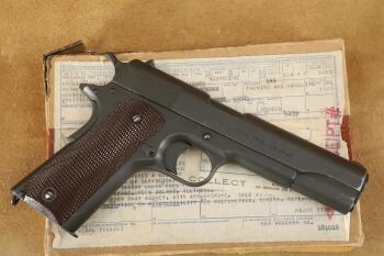 Springfield Frame Colt Slide Augusta Refurb 1911 Army .45 ACP Military Pistol, 1915 C&R