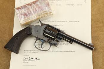 "New York Police" Engraved Colt New Police 4" .32 SA/DA Double Action Revolver, 1896 Antique