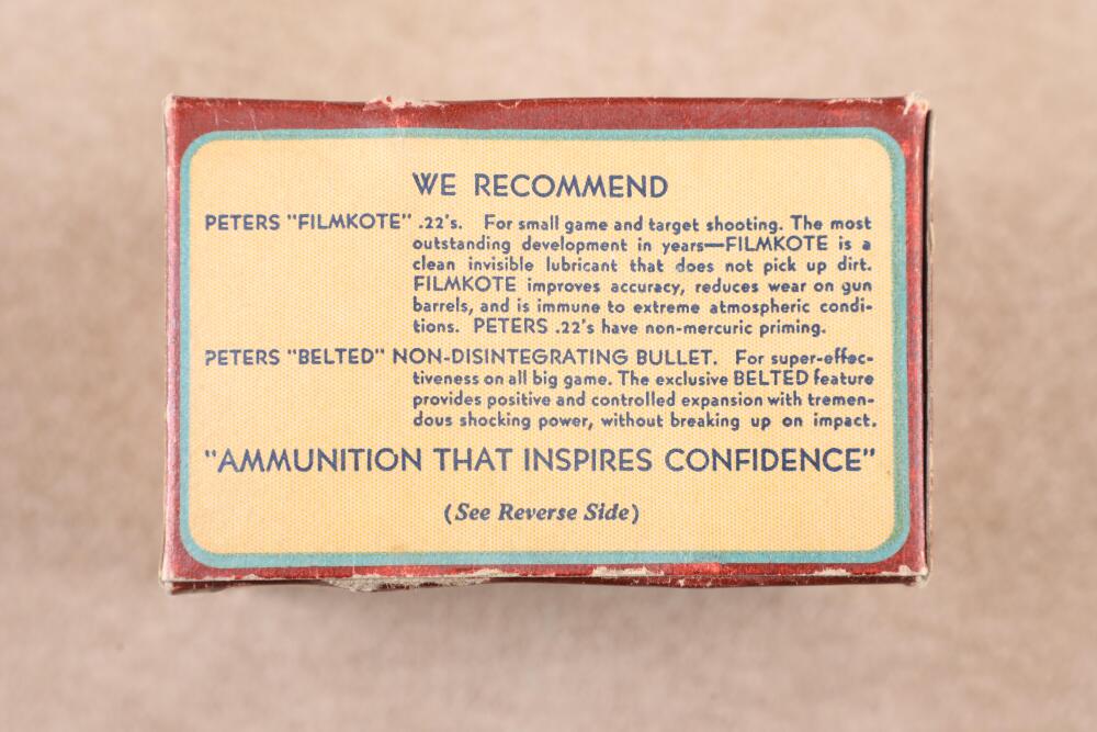 Boîte De Munitions Vintage En Bois - Peters Victor - Caisse Pistolet De Chasse Antique