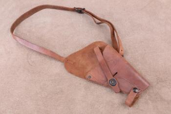 US Navy Korean War Pilot Smith & Wesson .38 Special Victory Revolver Leather Shoulder Holster