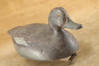 Vintage 1930s Frank "Doc" Baumgartner Redhead Hen Wooden Duck Decoy