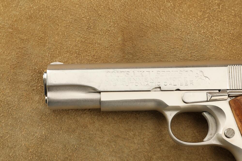Colt MK IV Series '70 Government Model 1911 Nickel .45 ACP Semi