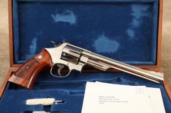 Cased Smith & Wesson S&W Model 29-2 .44 Magnum 8 3/8" Nickel DA/SA Revolver 1979-1980