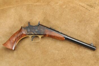 Navy Arms Uberti replica Rolling Block .22 Hornet 9.5? Single-Shot Pistol, MFD 1975 C&R