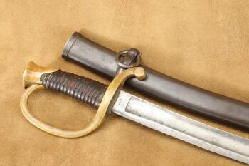 US Union Army Civil War Ames M-1840 Light Artillery Saber, Sheath