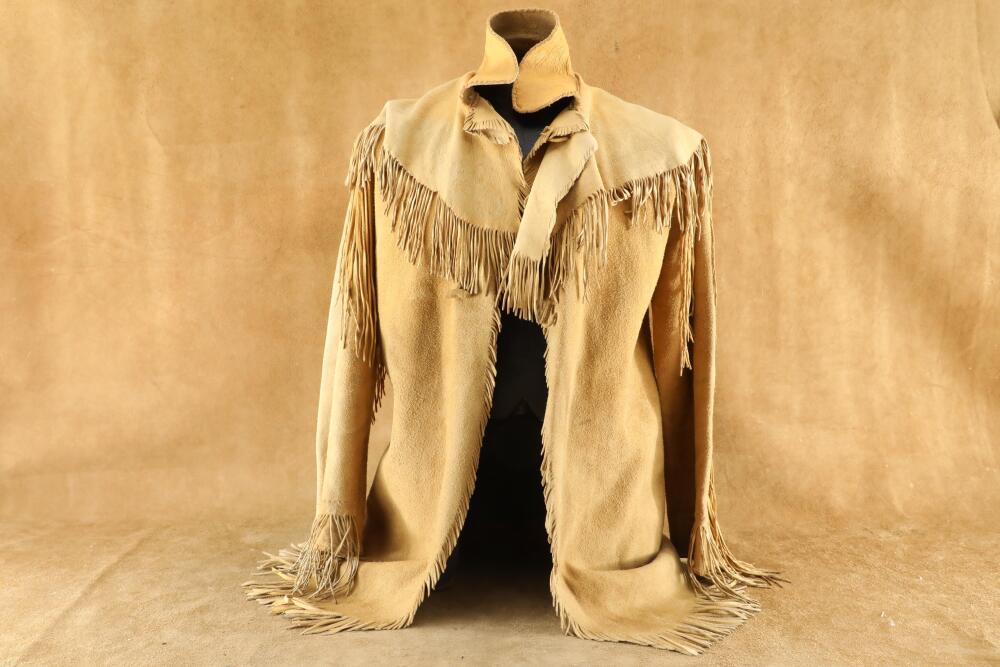80s ヴィンテージ　HAKKA HOMME ピッグスキン　　スカジャン Vintage 1980s Custom Frontiersman's Mountain Man Fringed Buckskin