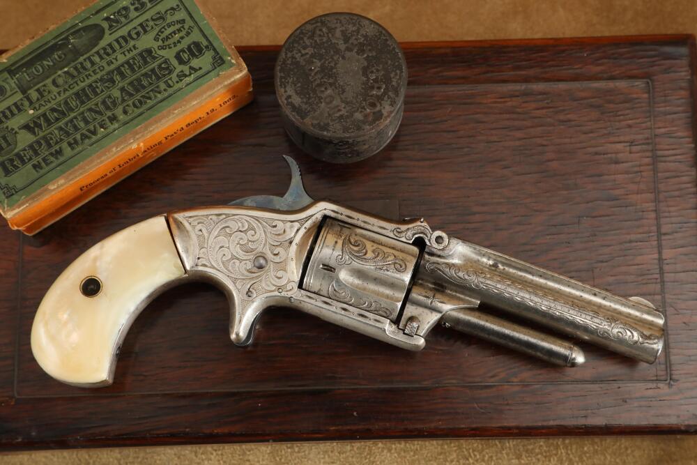 Factory Engraved Marlin No. 32 Standard 1875 .32 Rimfire 5-Shot Factory Engraved Marlin No. 32 Standard 1875 .32 Rimfire 5-Shot