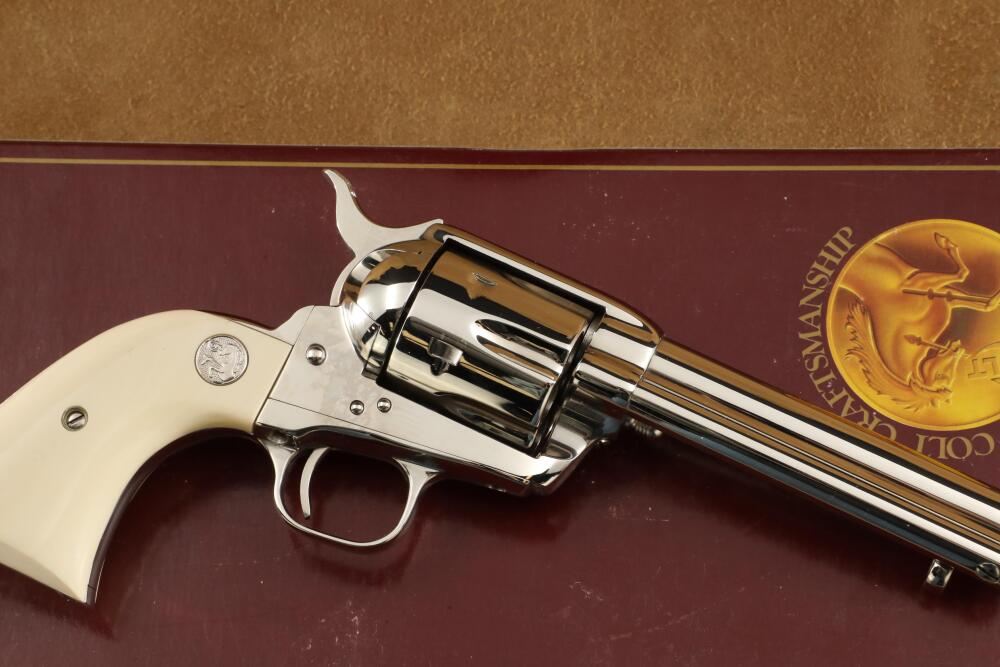 Boxed Colt 3rd Gen Single Action Army SAA Nickel Ivory 5 1/2 BP