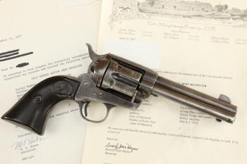 Rare Long Flute Colt Single Action Army 1st Gen SAA 4 3/4" .38-40 WCF Revolver, 1913 C&R